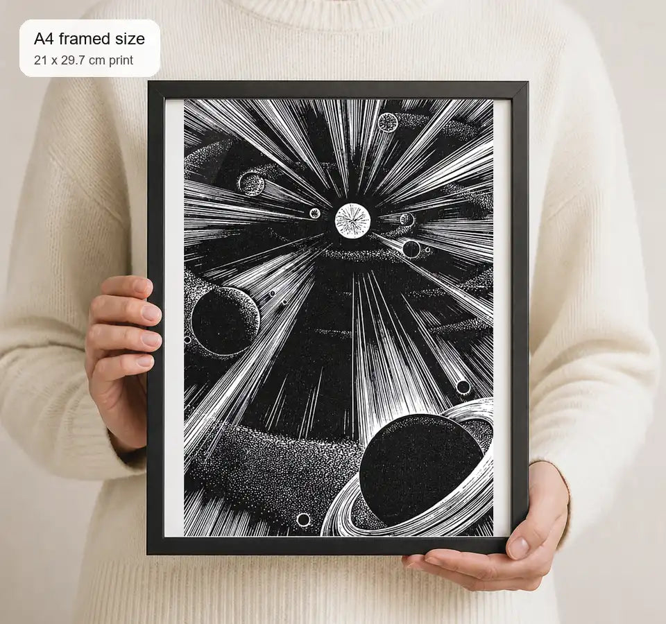 Size reference for A4 · Black Gallery Frame - gallery image 4 of 5