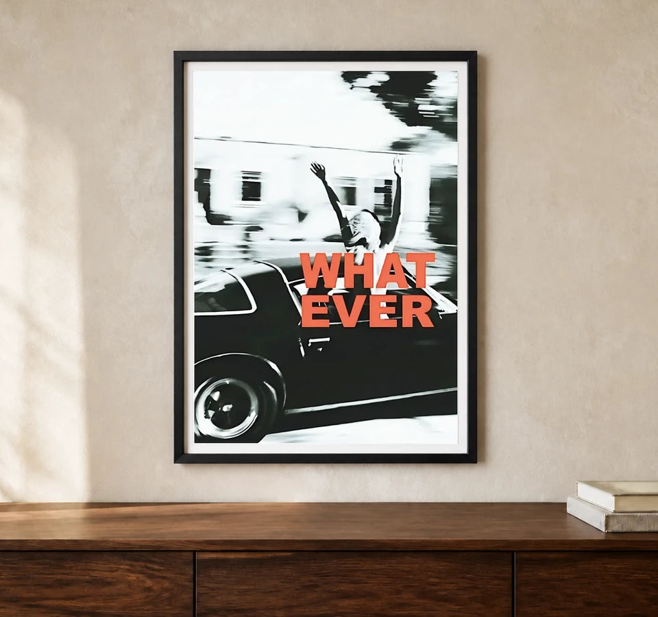 Product-focused lifestyle view of A4 · Black Gallery Frame - gallery image 1 of 5