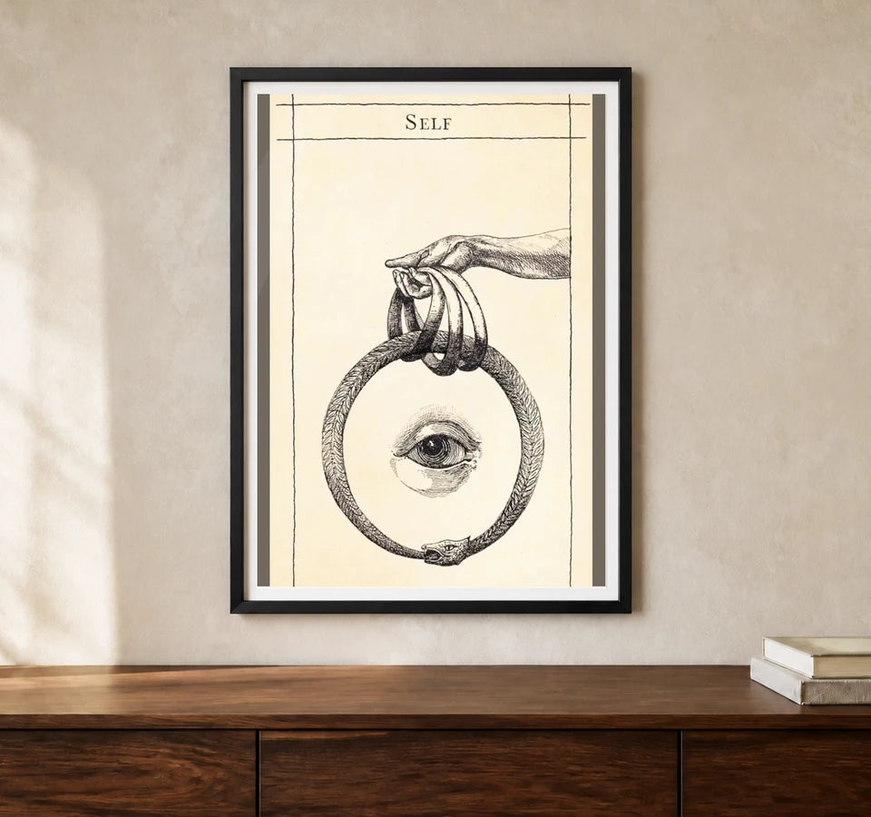 Product-focused lifestyle view of A4 · Black Gallery Frame - gallery image 1 of 5