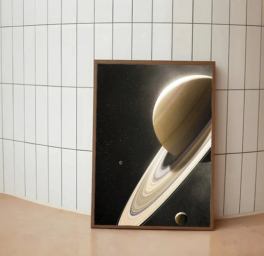 Landscape art featuring deep indigo nebulae and galaxies, depicting a sweeping astronomical view through an optical instrument's aperture