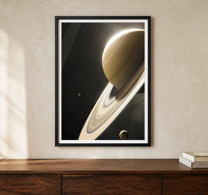 Product-focused lifestyle view of A4 · Black Gallery Frame - gallery image 1 of 5