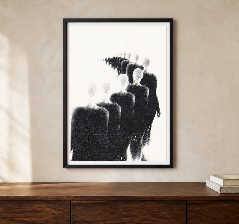 Product-focused lifestyle view of A4 · Black Gallery Frame - gallery image 1 of 5