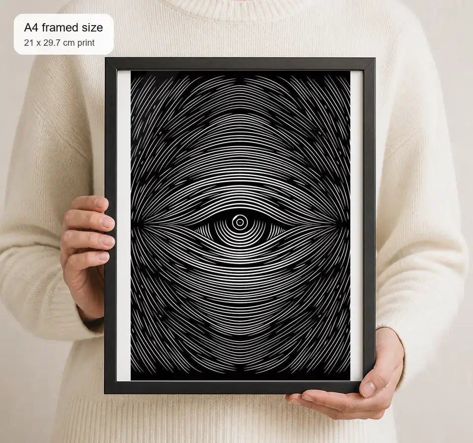 Size reference for A4 · Black Gallery Frame - gallery image 4 of 5