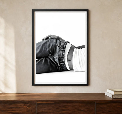 Product-focused lifestyle view of A4 · Black Gallery Frame - gallery image 1 of 5