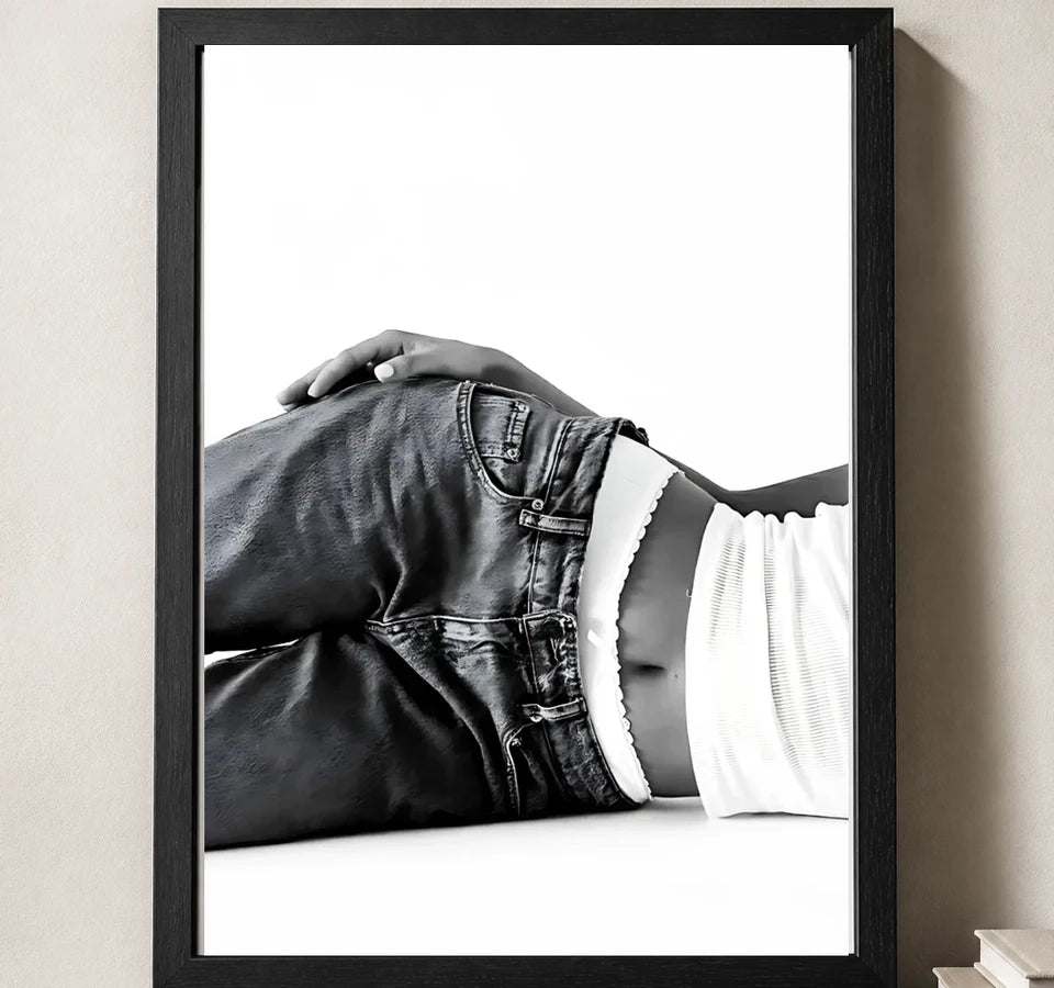 Styled close-up of A4 · Black Gallery Frame - gallery image 3 of 5