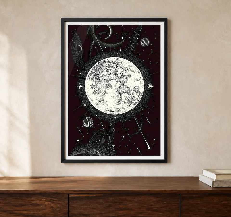 Product-focused lifestyle view of A4 · Black Gallery Frame - gallery image 1 of 5