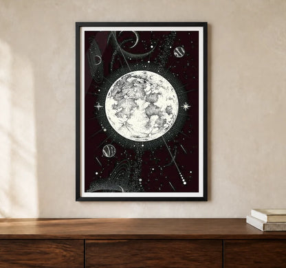 Product-focused lifestyle view of A4 · Black Gallery Frame - gallery image 1 of 5