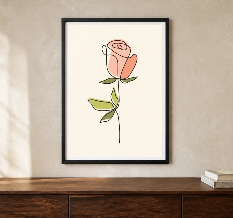Product-focused lifestyle view of A4 · Black Gallery Frame - gallery image 1 of 5