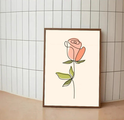 Vintage style portrait art displaying intertwined floral elements—pinks, lemons yellow, sage green—and the phrase 'Pink Lemonade'