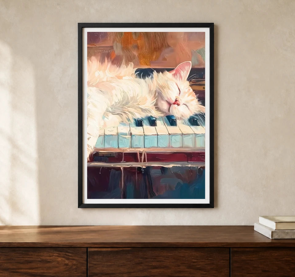 Product-focused lifestyle view of A3 · Black Gallery Frame - gallery image 1 of 5