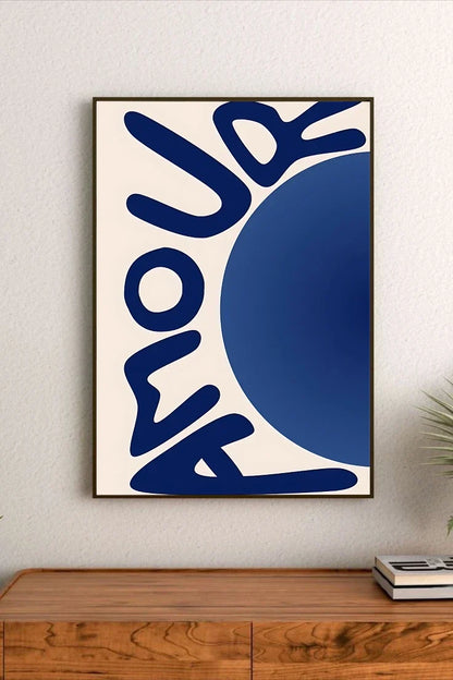 Portrait cosmic poster showing swirling deep indigo nebulae, sparkling constellations, a luminous crescent moon, and soft light cyan stellar elements