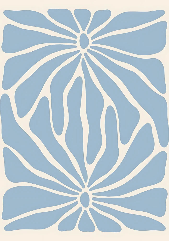 Abstract symmetrical composition featuring delicate curved lines and organic shapes in muted blush, cream, and soft taupe tones