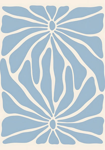 Abstract symmetrical composition featuring delicate curved lines and organic shapes in muted blush, cream, and soft taupe tones