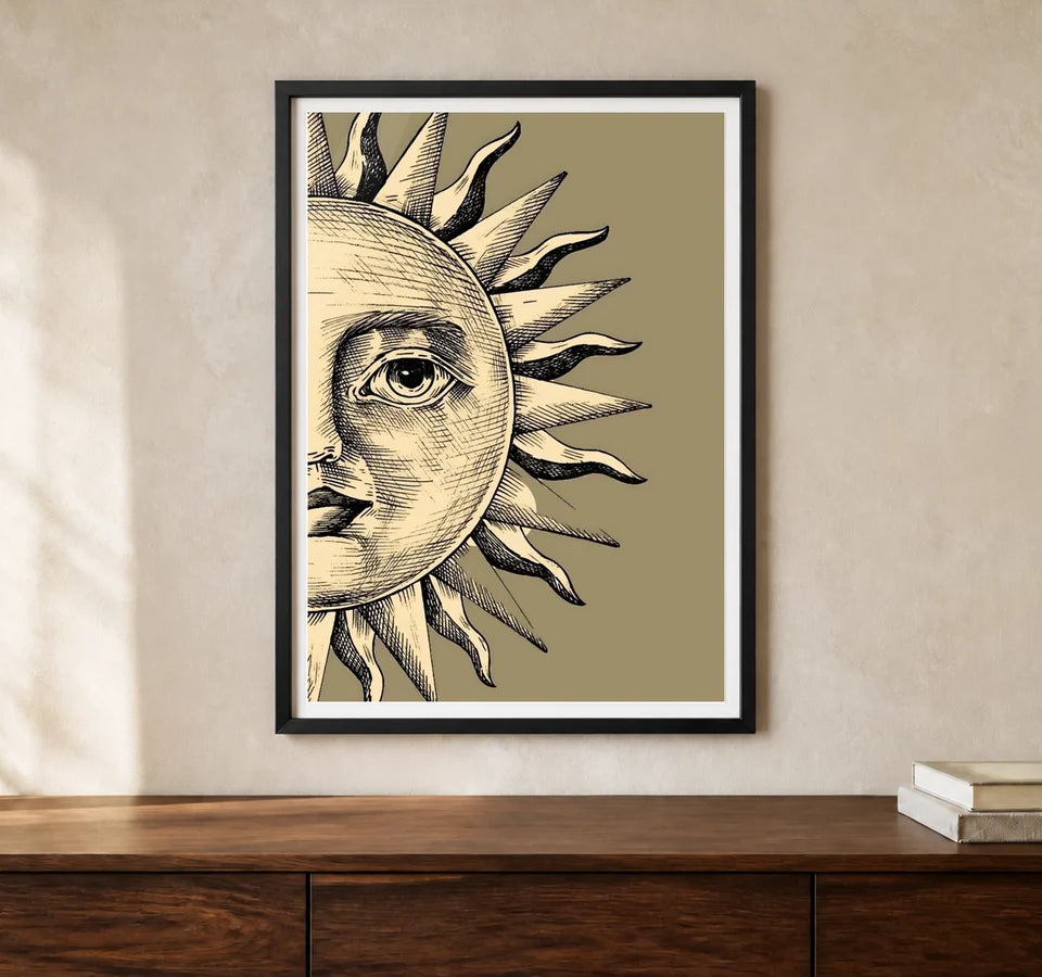 Product-focused lifestyle view of A4 · Black Gallery Frame - gallery image 1 of 5
