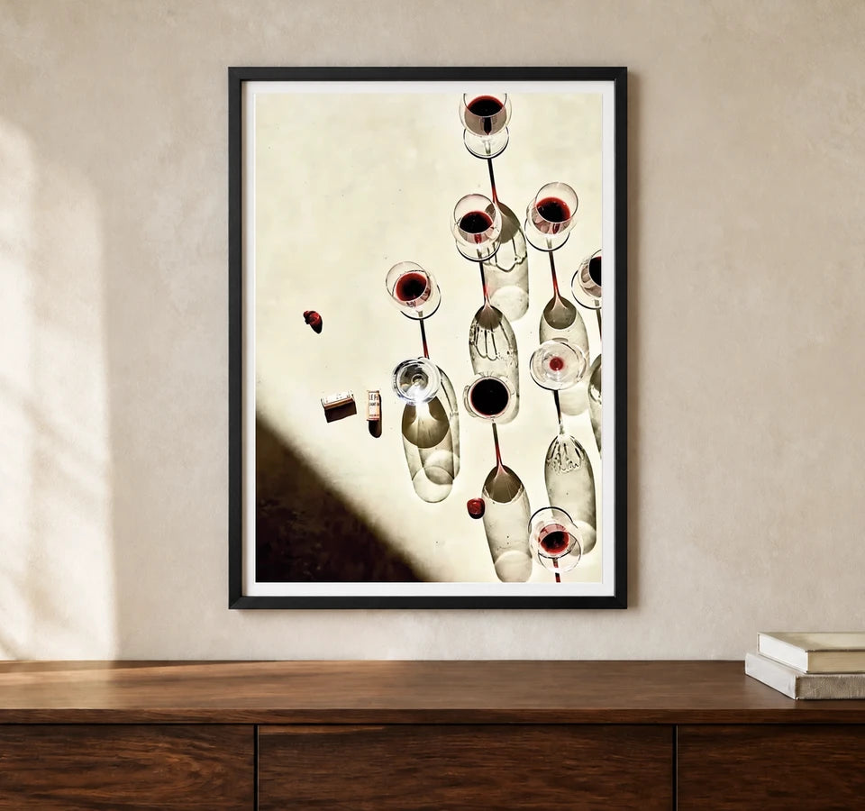 Product-focused lifestyle view of A4 · Black Gallery Frame - gallery image 1 of 5
