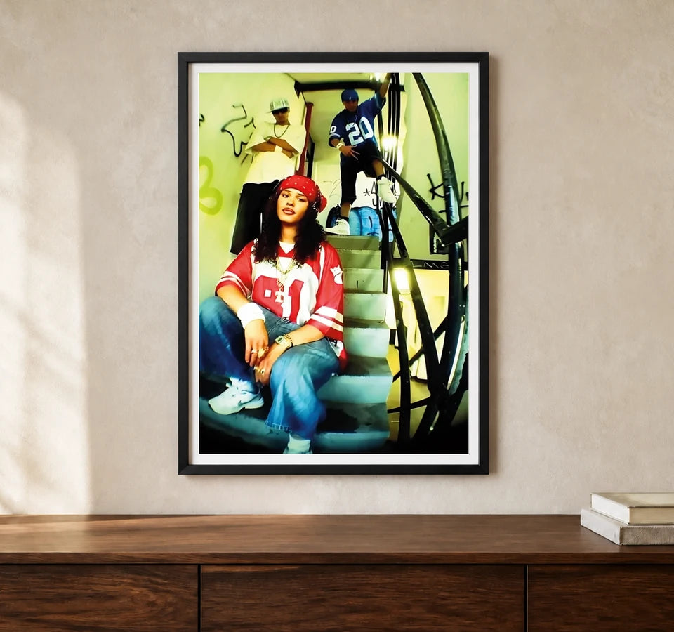 Product-focused lifestyle view of A4 · Black Gallery Frame - gallery image 1 of 5