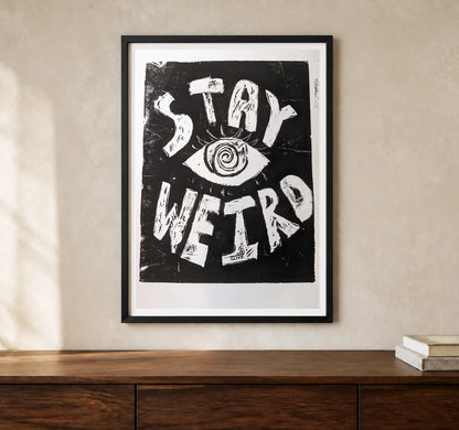 Product-focused lifestyle view of A4 · Black Gallery Frame - gallery image 1 of 5