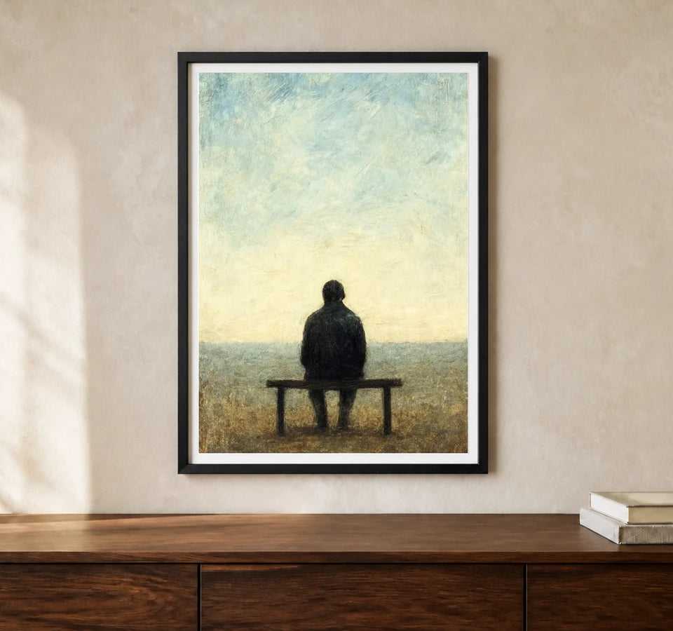 Product-focused lifestyle view of A4 · Black Gallery Frame - gallery image 1 of 5