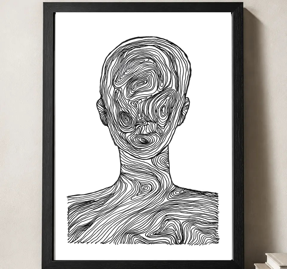 Styled close-up of A4 · Black Gallery Frame - gallery image 3 of 5