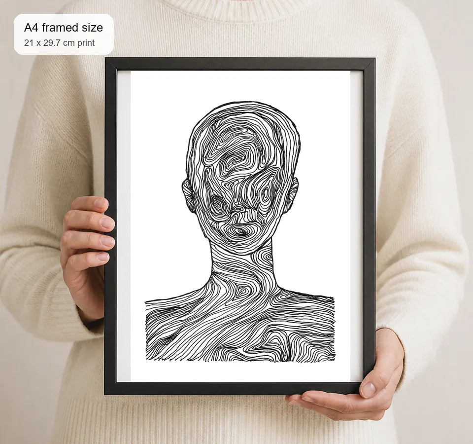 Size reference for A4 · Black Gallery Frame - gallery image 4 of 5