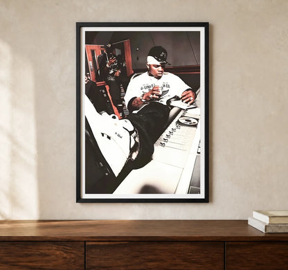 Product-focused lifestyle view of A4 · Black Gallery Frame - gallery image 1 of 5