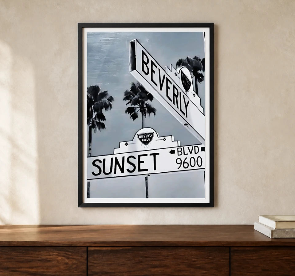 Product-focused lifestyle view of A4 · Black Gallery Frame - gallery image 1 of 5