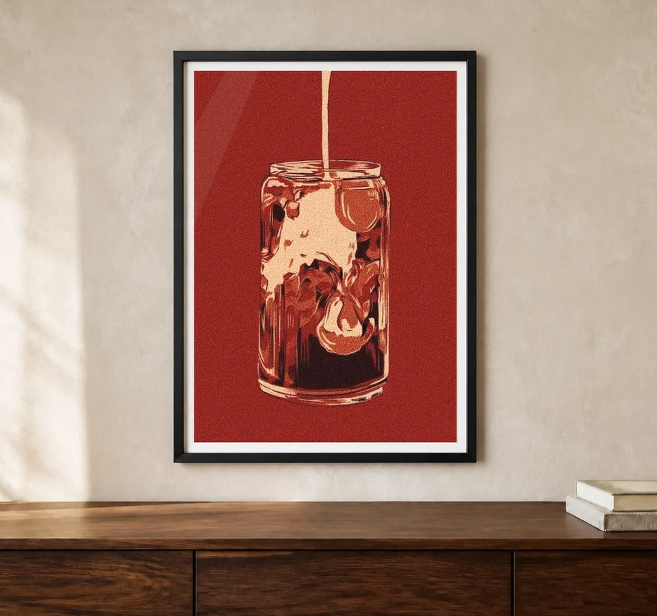 Product-focused lifestyle view of A4 · Black Gallery Frame - gallery image 1 of 5