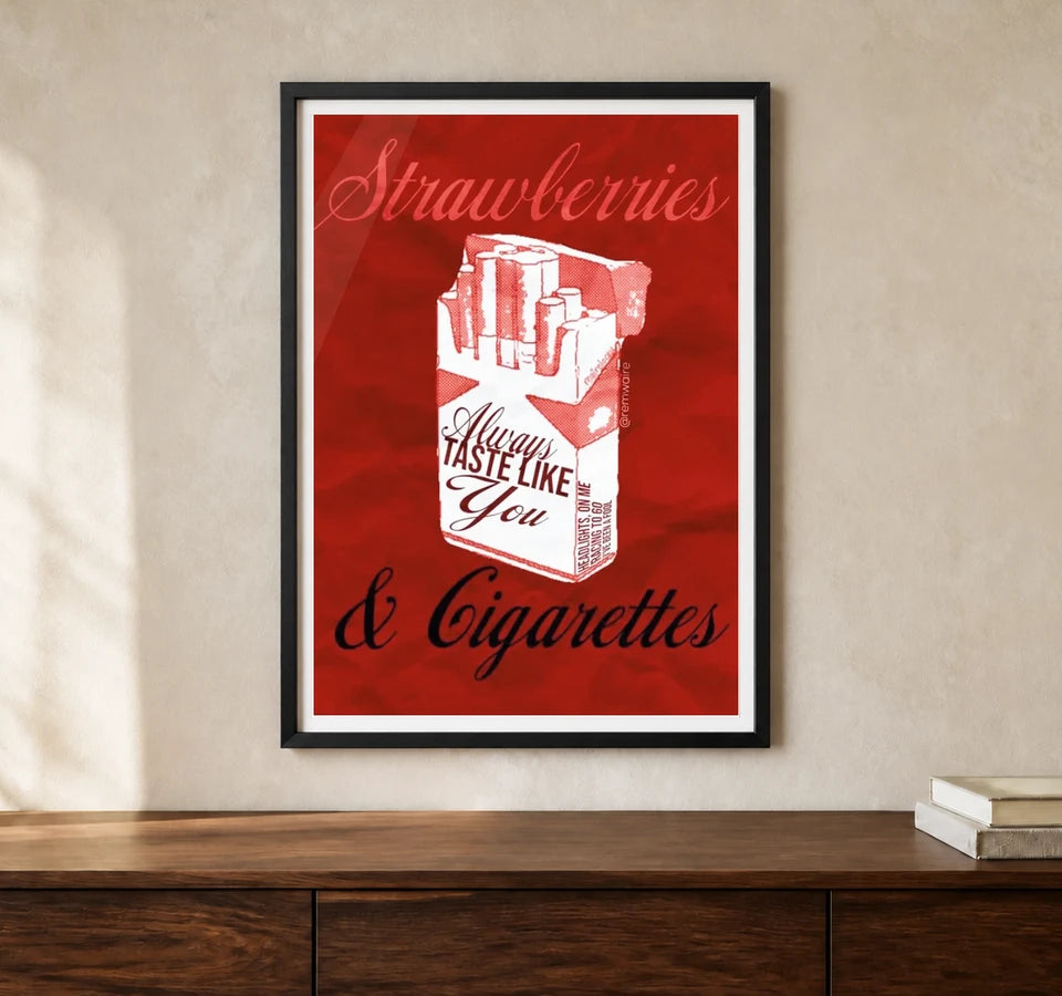Product-focused lifestyle view of A4 · Black Gallery Frame - gallery image 1 of 5