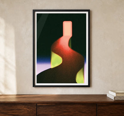 Product-focused lifestyle view of A4 · Black Gallery Frame - gallery image 1 of 5