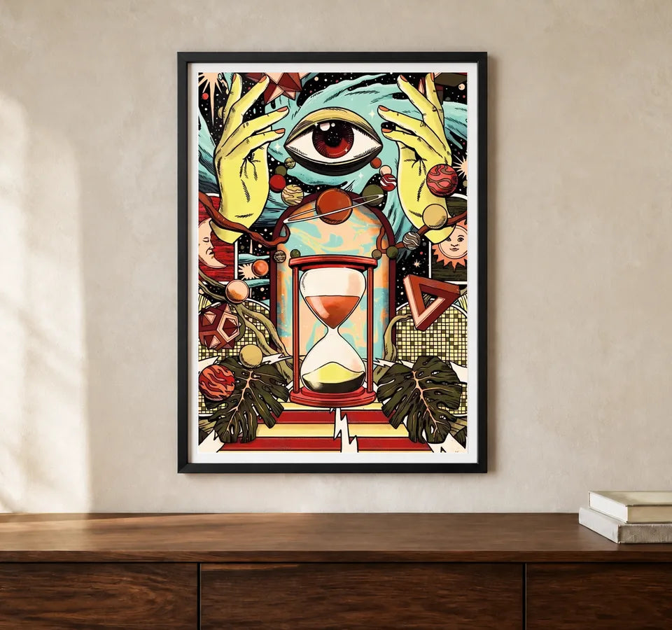Product-focused lifestyle view of A4 · Black Gallery Frame - gallery image 1 of 5