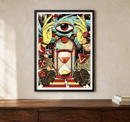 Product-focused lifestyle view of A4 · Black Gallery Frame - gallery image 1 of 5