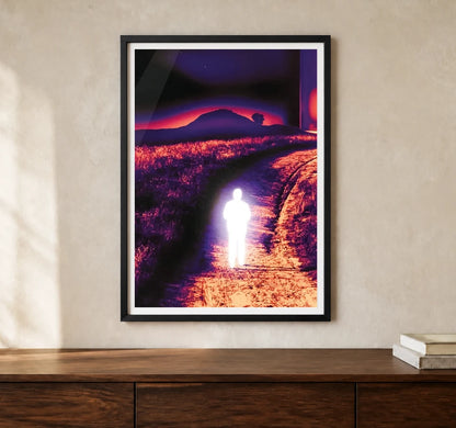 Product-focused lifestyle view of A4 · Black Gallery Frame - gallery image 1 of 5