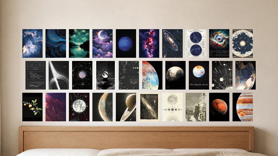 Product-focused lifestyle view of A5 · 30 posters - gallery image 1 of 5