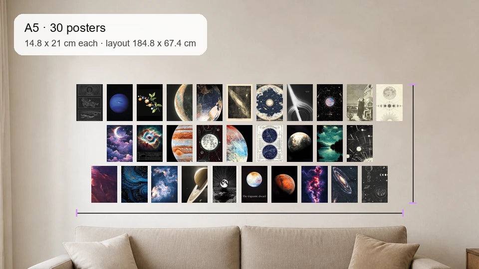 Size reference for A5 · 30 posters - gallery image 4 of 5
