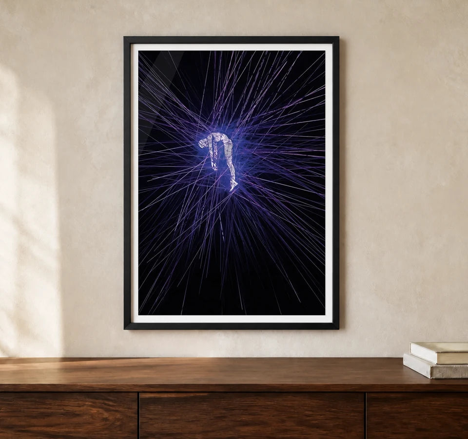 Product-focused lifestyle view of A4 · Black Gallery Frame - gallery image 1 of 5