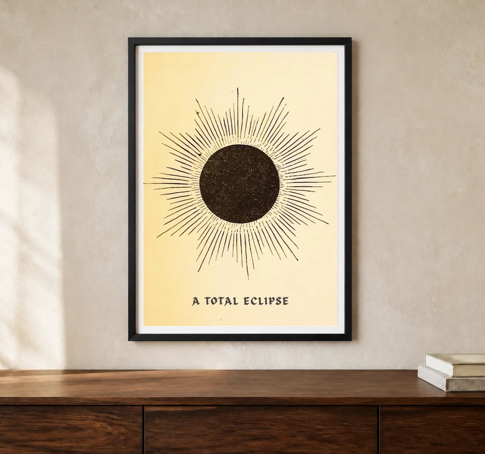 Product-focused lifestyle view of A4 · Black Gallery Frame - gallery image 1 of 5