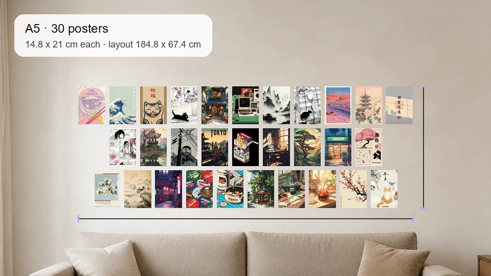 Size reference for A5 · 30 posters - gallery image 4 of 5