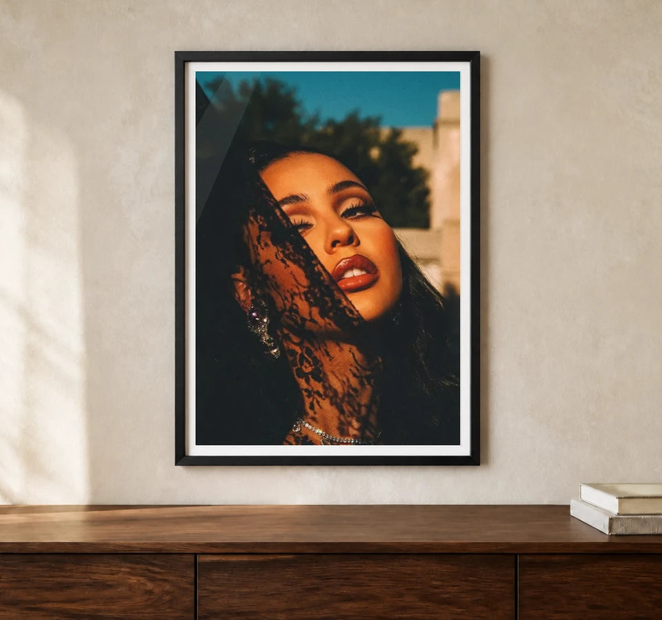 Product-focused lifestyle view of A4 · Black Gallery Frame - gallery image 1 of 5