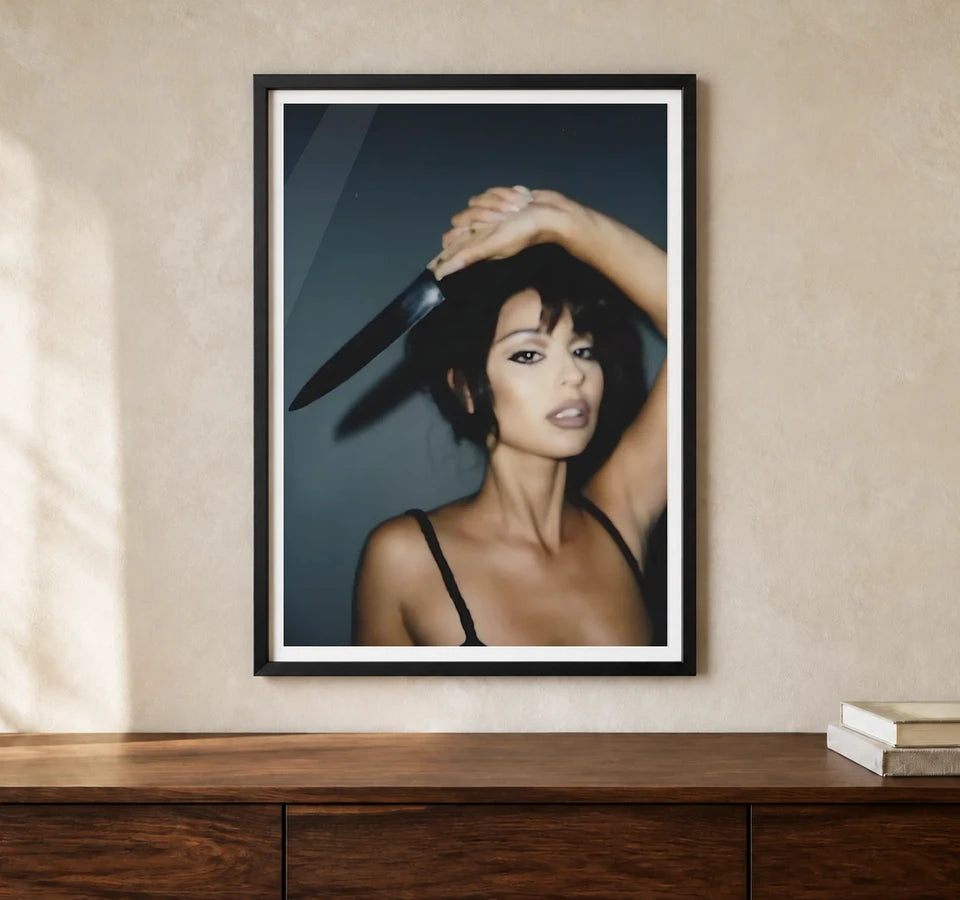 Product-focused lifestyle view of A4 · Black Gallery Frame - gallery image 1 of 5