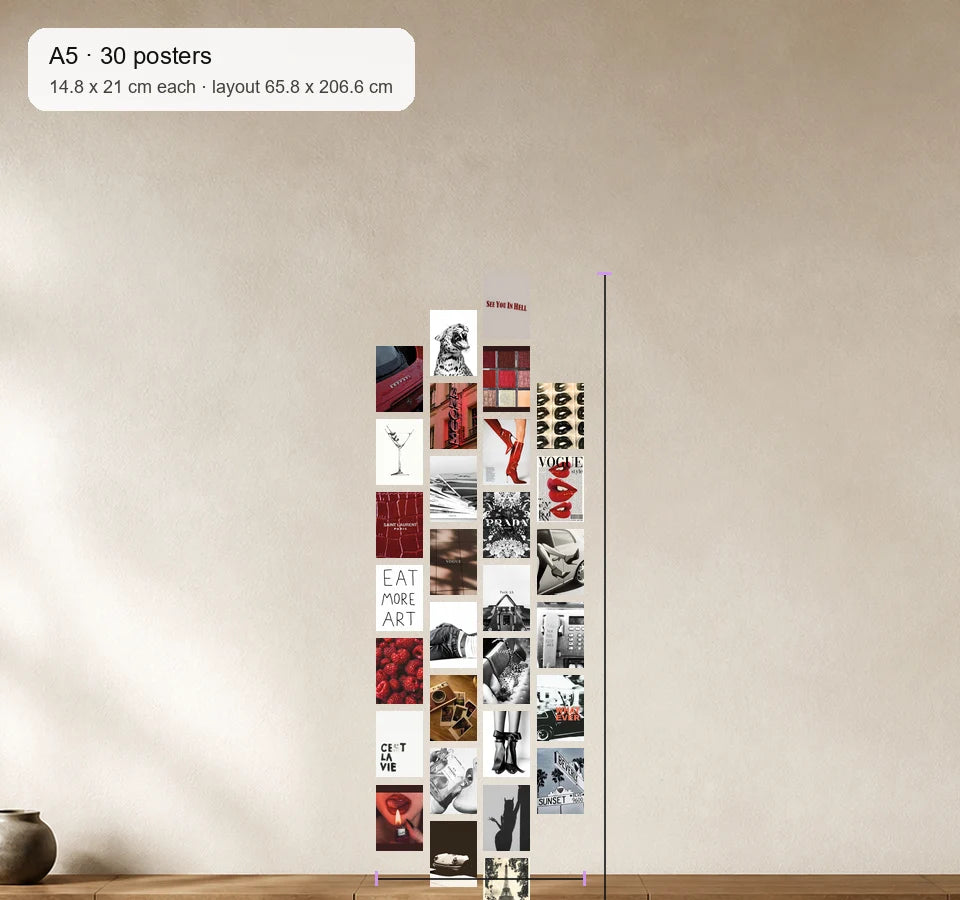 Size reference for A5 · 30 posters - gallery image 4 of 5