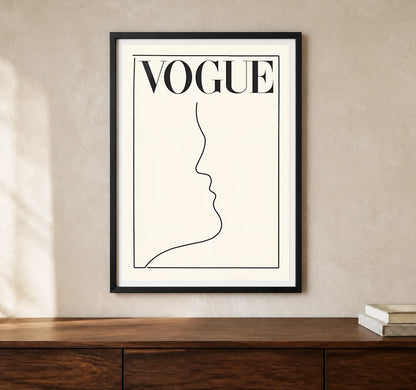 Product-focused lifestyle view of A4 · Black Gallery Frame - gallery image 1 of 5