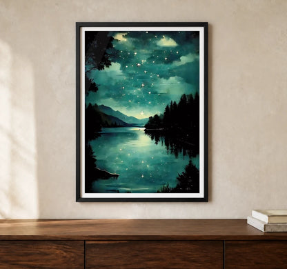 Product-focused lifestyle view of A4 · Black Gallery Frame - gallery image 1 of 5