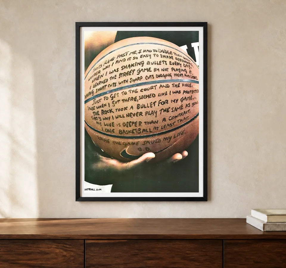 Product-focused lifestyle view of A4 · Black Gallery Frame - gallery image 1 of 5